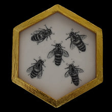  Honeycomb: five bees
