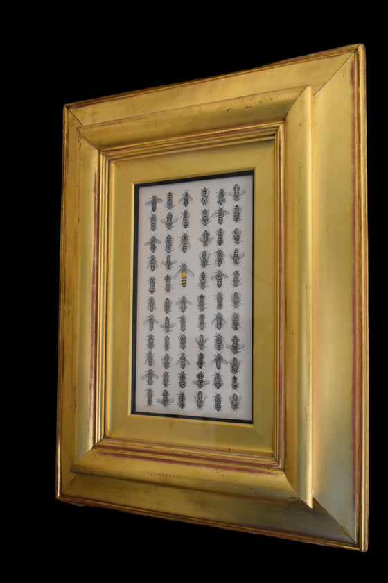 Bee columns, in a water gilded frame, circa 1870