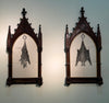 Bats in the bellfry, presented in Victorian gothic frames