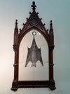Bats in the bellfry, presented in Victorian gothic frames