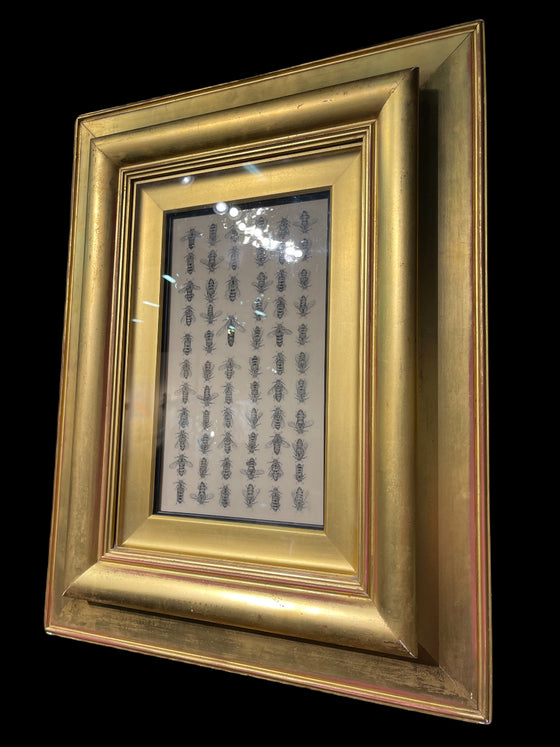 Bee columns, in a water-gilded frame, circa 1870
